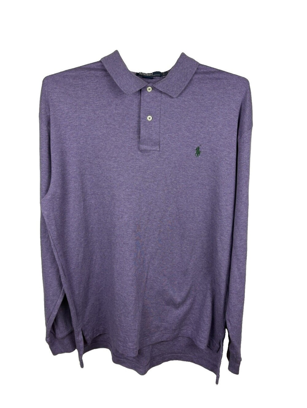 Vintage Polo by Ralph Lauren Long Sleeve Polo Shirt Purple Heather Size L